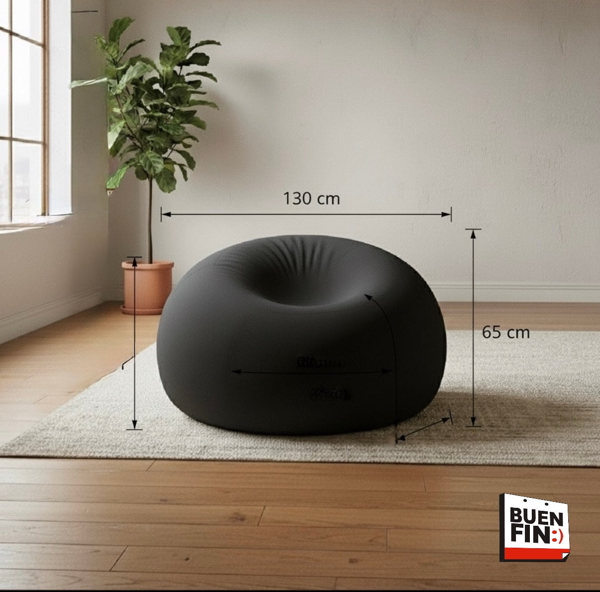 NUBE TOKYO tipo puff que llega en caja y se expande