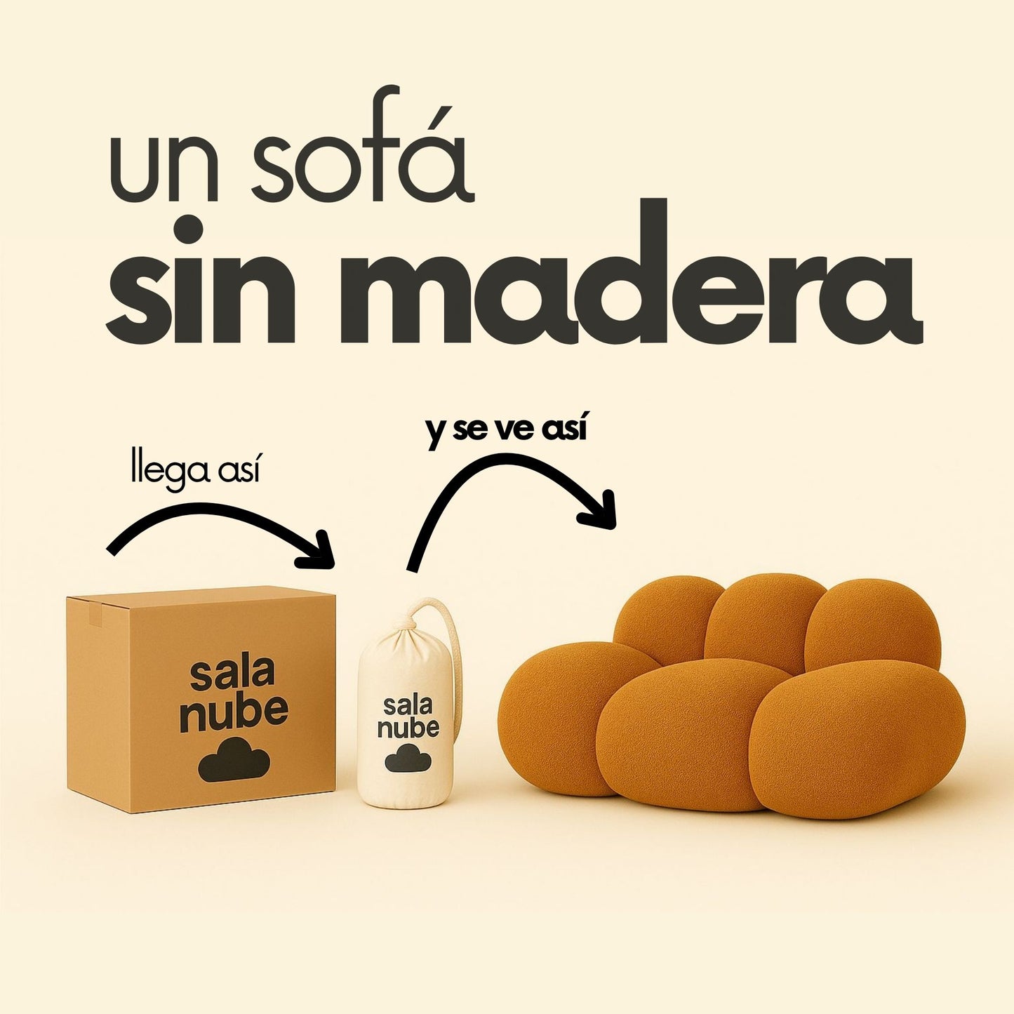 NUBE BERLÍN - Elegante sofá de espuma