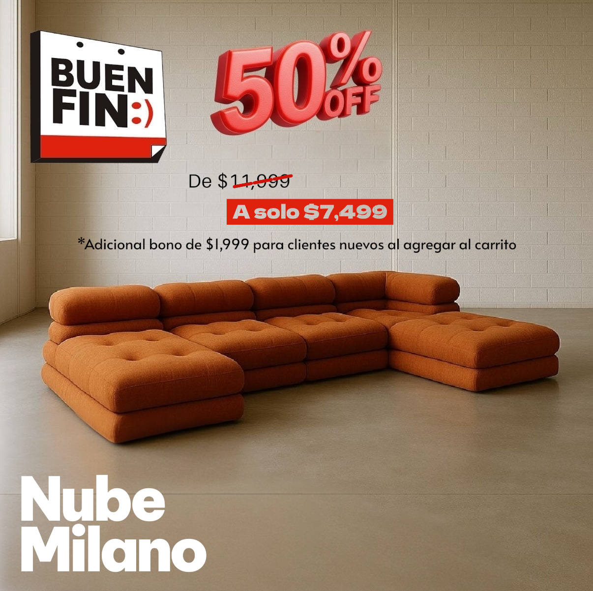 NUBE MILÁNO Modular 5 piezas